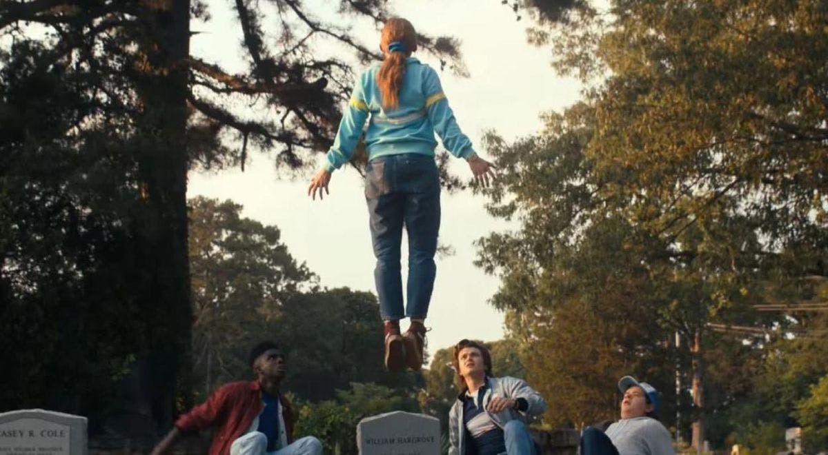Det er denne scene fra fjerde sæson af "Stranger Things", som det amerikanske par har gengivet.
