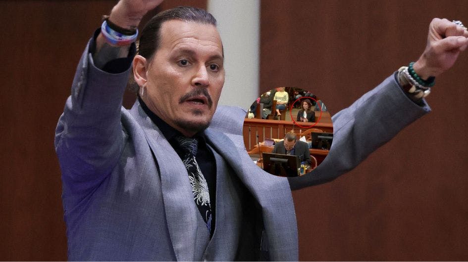 Johnny Depps nye kæreste gemte sig lige bag ham under hele retssagen mod Amber Heard.