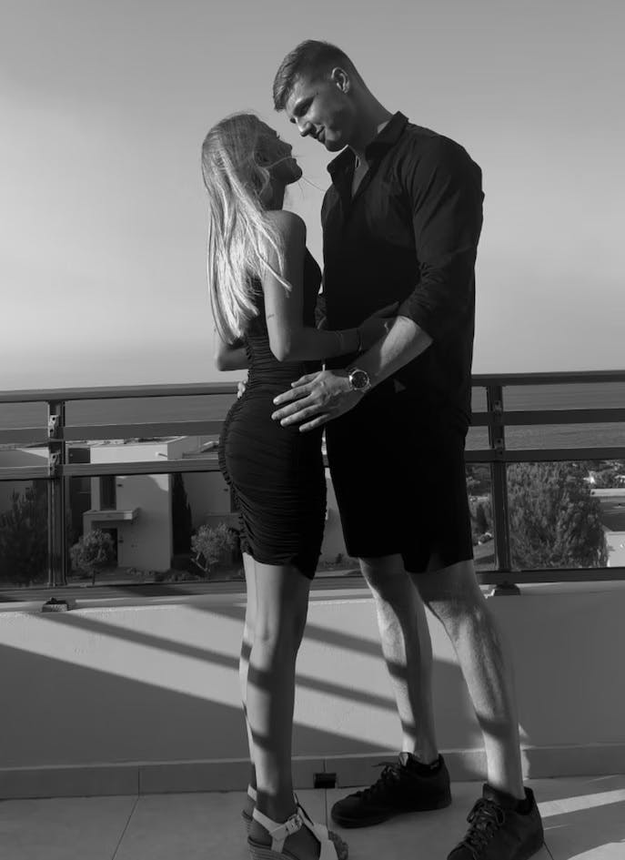Asbjørn og Isabella, mens alt stadig var fryd og gammen.