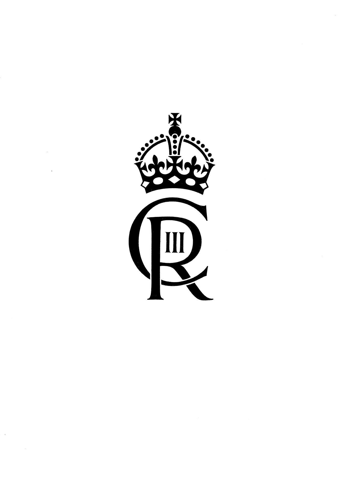 Buckingham Palace har afsløret kong Charles monogram, der ser sådan her ud.
