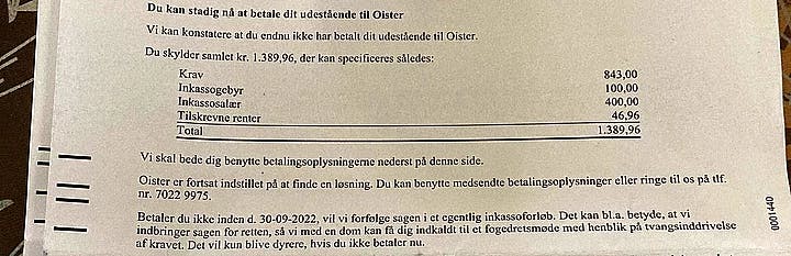 Pludselig var regningen en noget anden.