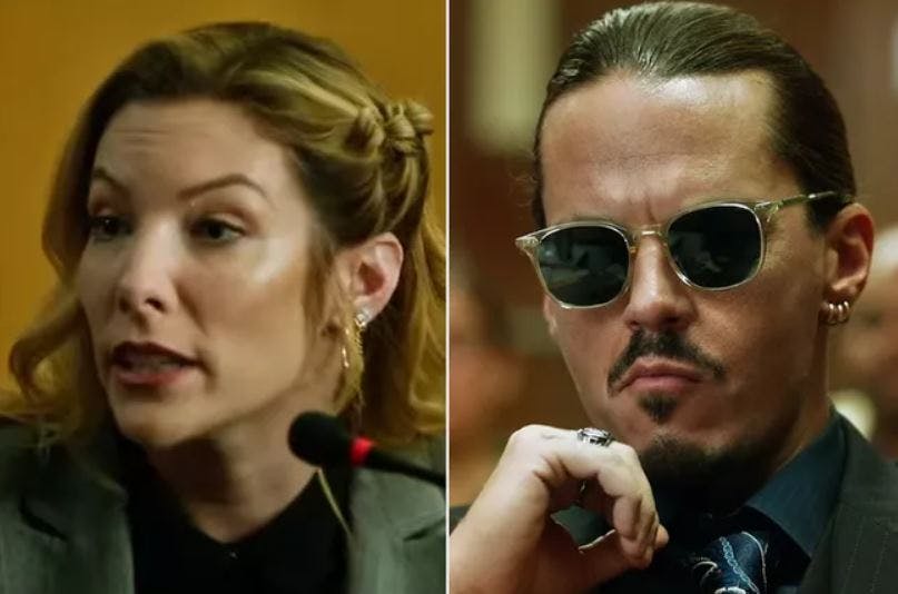 I den nye film spilles Johnny Depp af Mark Hapka, mens Amber Heard spilles af Megan Davis.