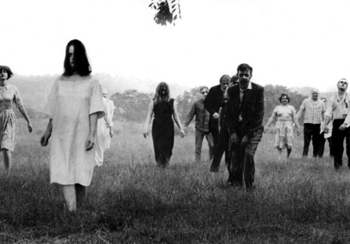 "Night of the Living Dead" er en af de helt klassiske zombiefilm.
