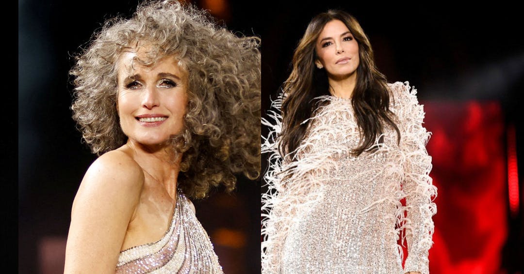 Sammen med Coster-Waldau-parret indtog også de to skuespillerinder Andie MacDowell og Eva Longoria catwalken.