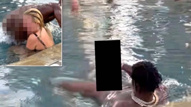 NFL-spilleren Antonio Brown chokerede alt og alle, da han pludselig blottede sig selv i hotelpool.
