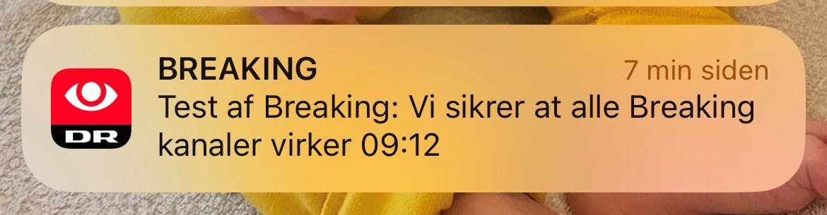 Det var denne pushbesked, DR sendte ud i formiddags.