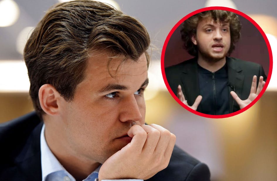 Norske Magnus Carlsen (t.v.) har været meget direkte i sin kritik af Hans Niemann, som han ikke er i tvivl om har snydt ved at bruge en skakcomputer og ikke sin hjerne til at vinde med.