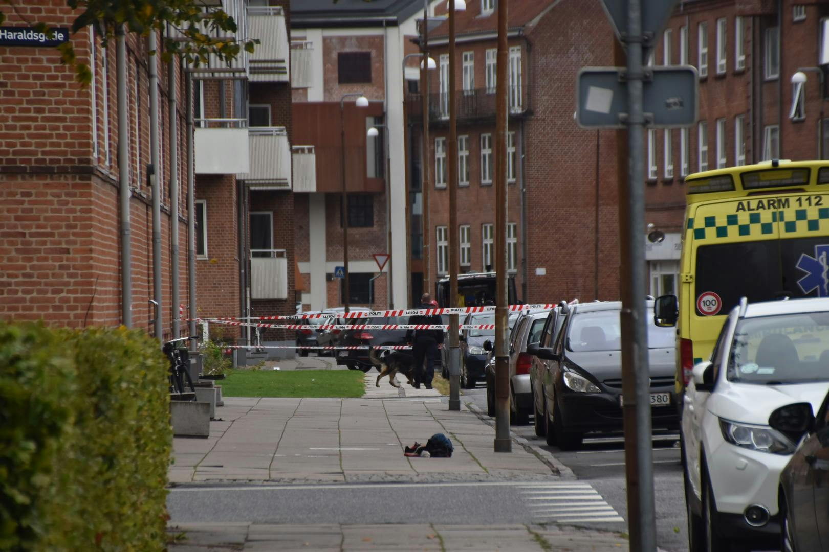 Gerningsstedet i Svendsgade i Vejle er afspærret og politiet er massivt til stede, efter en mand onsdag formiddag blev fundet stærkt blødende på gaden. Manden er afgået ved døden.