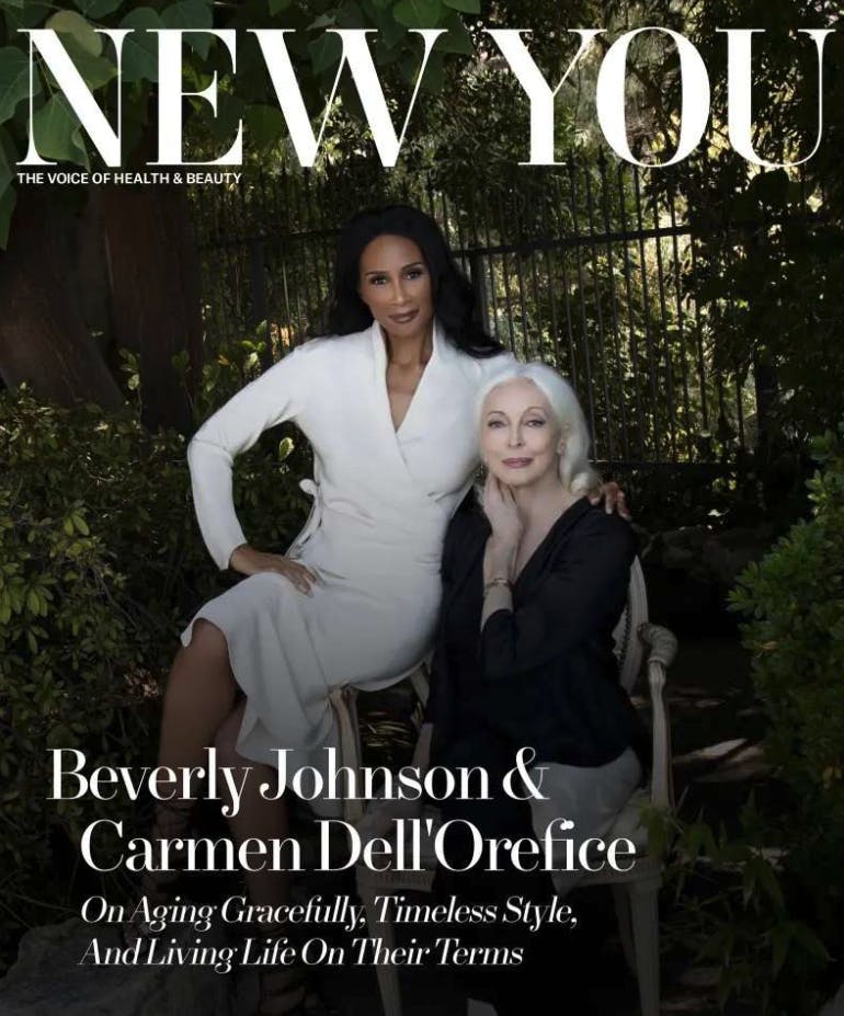 Carmen Dell’Orefice pryder forsiden af New You-magasinet sammen med en anden "ældre" model:&nbsp;Beverly Johnson, 69.
