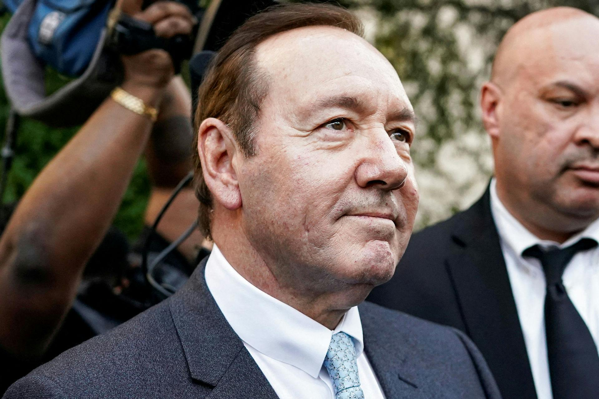 Kevin Spacey foran retssalen torsdag den 6. oktober.