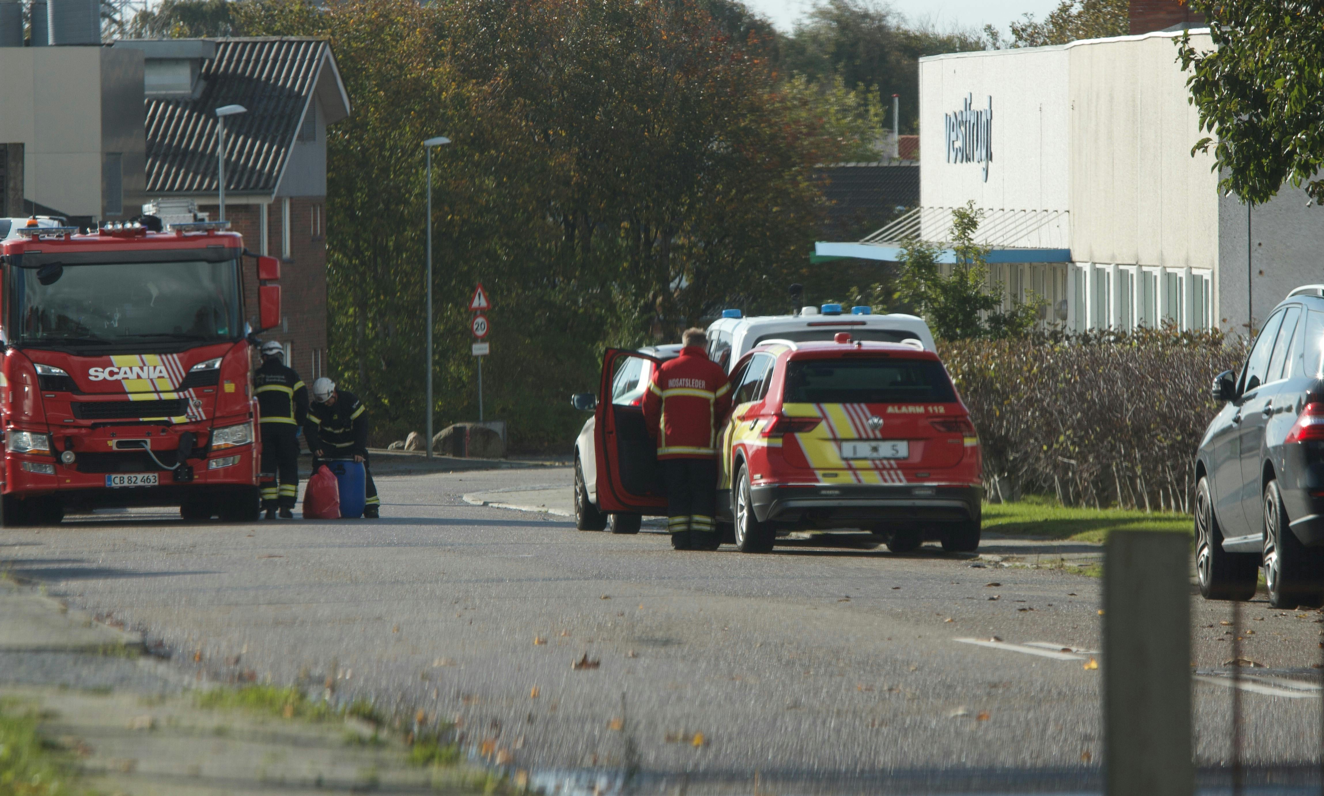 Redningsarbejdet pågår her på Stærevej i Esbjerg.&nbsp;