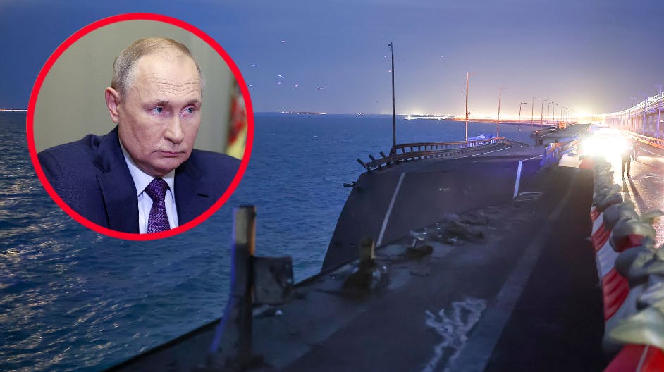 Putin kalder angrebet på broen for et terrorangreb, som Ukraine står bag. Mandag ventes han at beslutte, hvad reaktionen skal være.