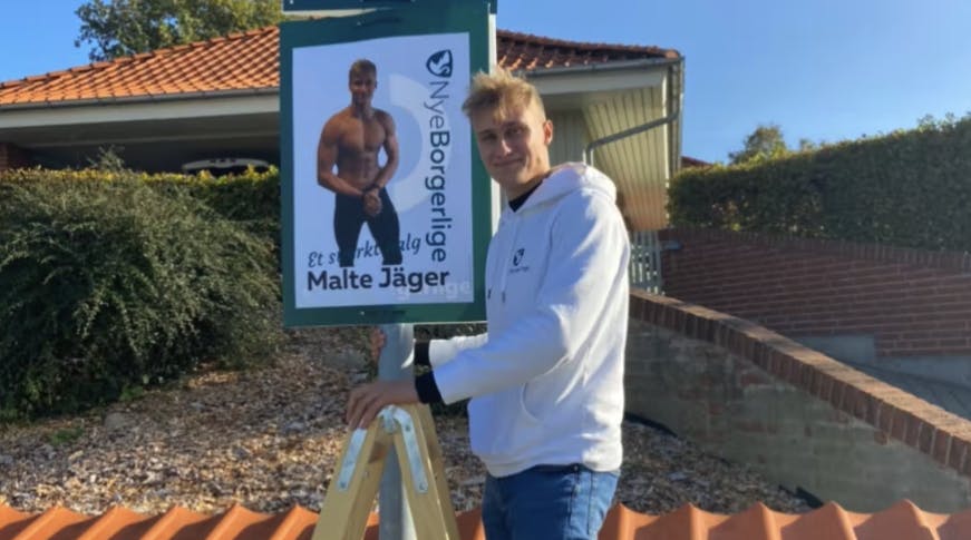 Sådan så det ud tilbage i 2021, da Malte Jäger stillede op til kommunalvalget i Kerteminde. 