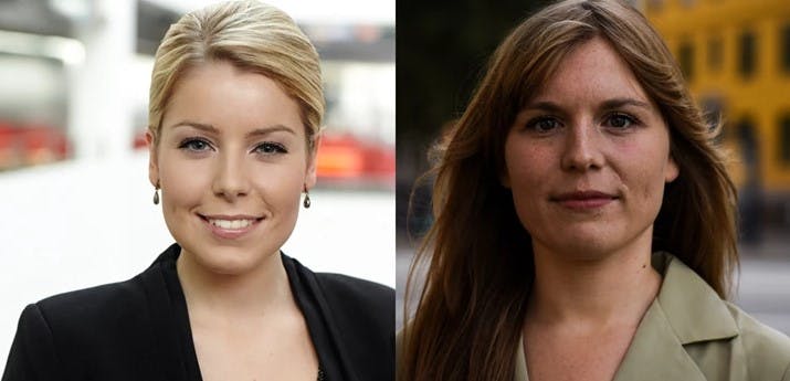 Nadia Filt (tv) og Andrea Dragsdahl starter på TV 2 NEWS til november.