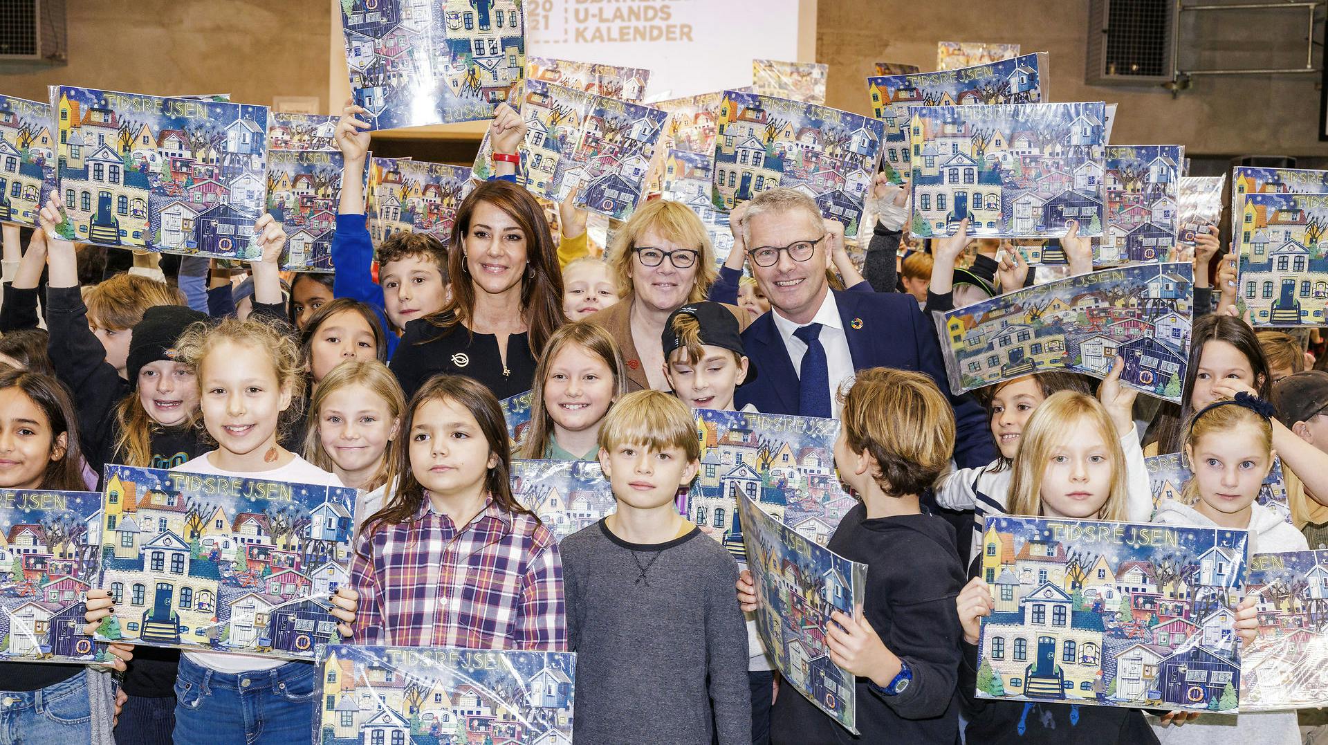 Her præsenteres Børnenes U-landskalender sidste år med god støtte fra prinsesse Marie.