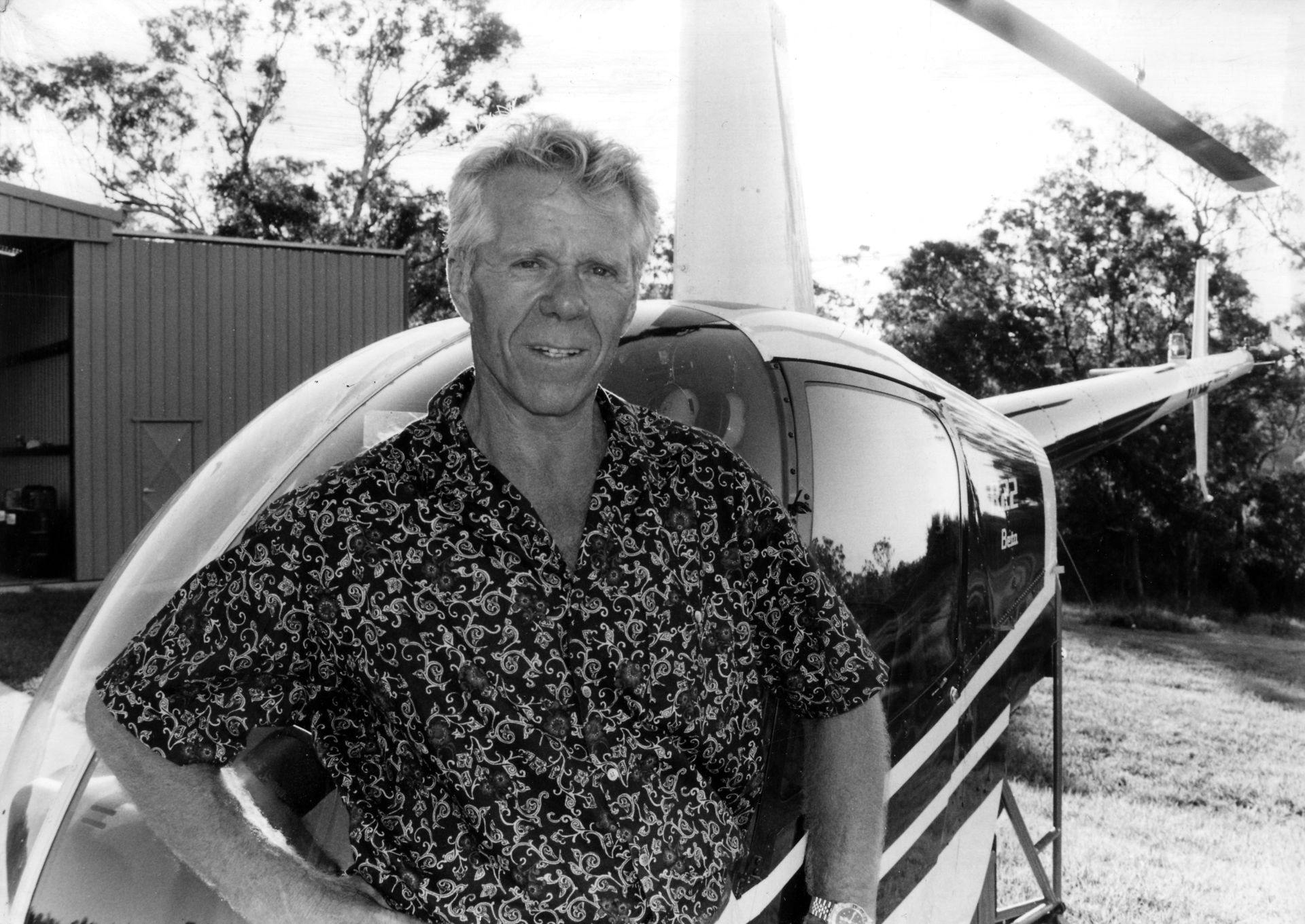 Arne Bybjerg har de seneste mange år boet i Australien og været en af de største jordbesiddere "down under". Her er han fotograferet i 1991.
