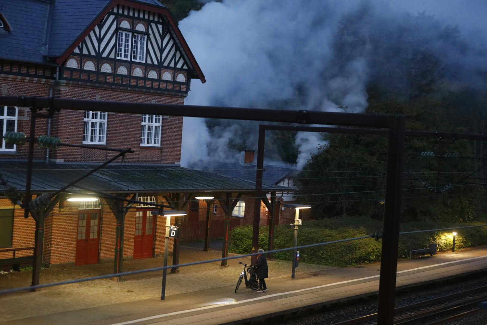 Brand på stationen i Skodsborg 14. oktober 2022