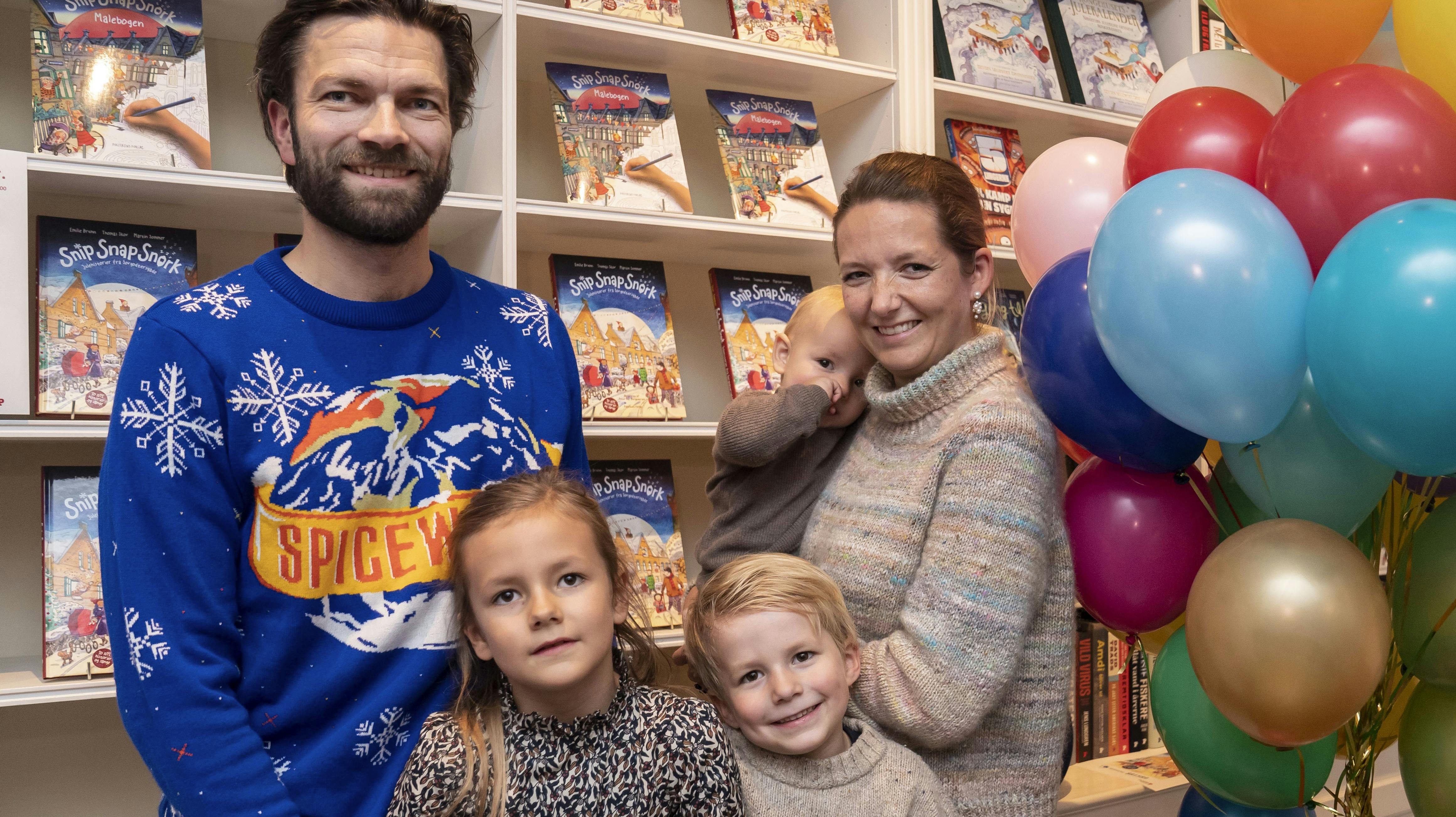 Thomas Skov, Ellen, Otto, Aksel og Emilie Bruhn