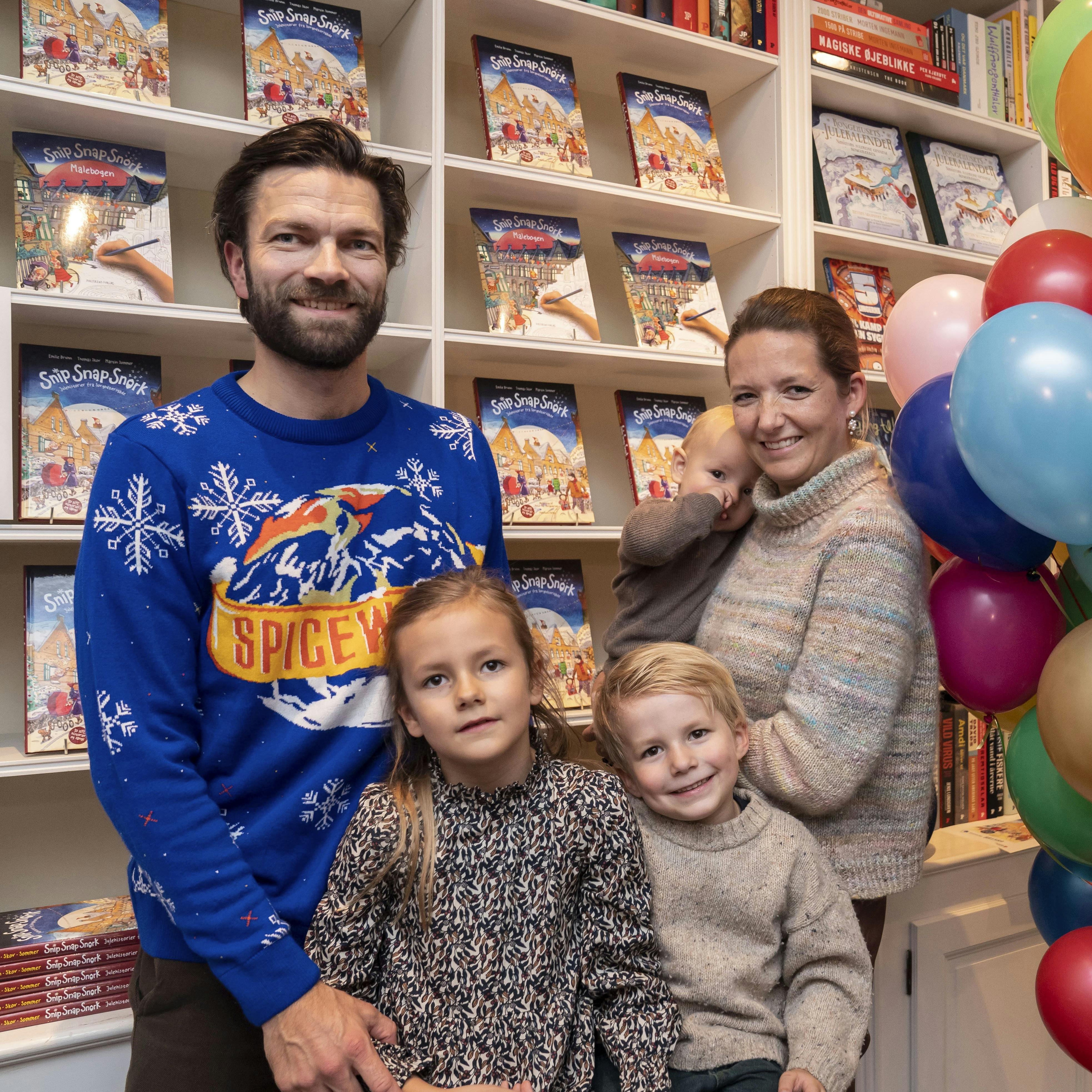Thomas Skov, Ellen, Otto, Aksel og Emilie Bruhn