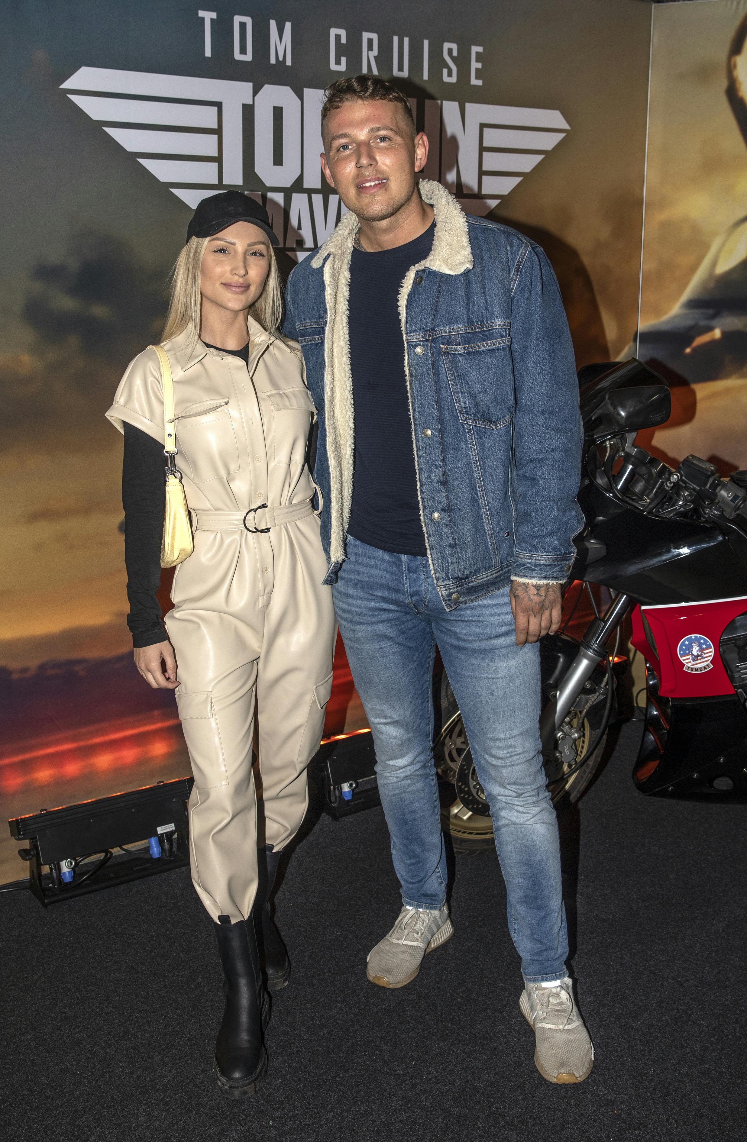 Line Maria Busk og Nicklaes Olsen i maj, da parret stadig var sammen.