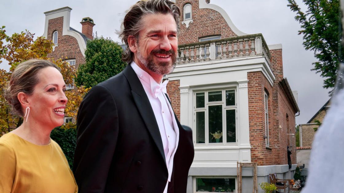 Sille og Nikolaj Koppel kommer ikke til at mangle plads i det nye palæ, som familien dog kun råder halvt over. Der er nemlig tale om et dobbelthus fra 1888.