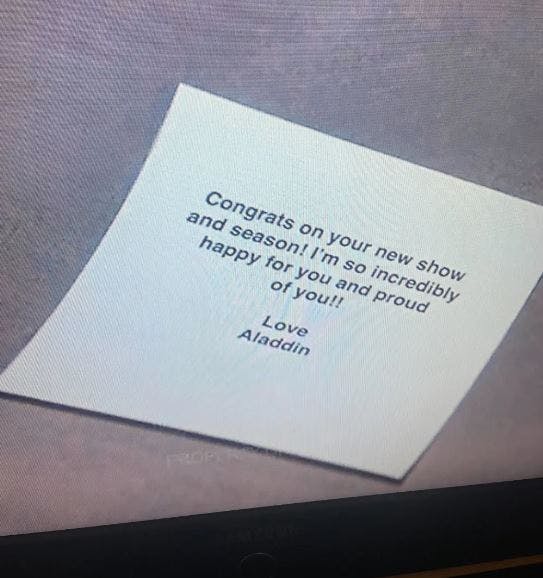 En lille hilsen fra Aladdin aka Pete Davidson.