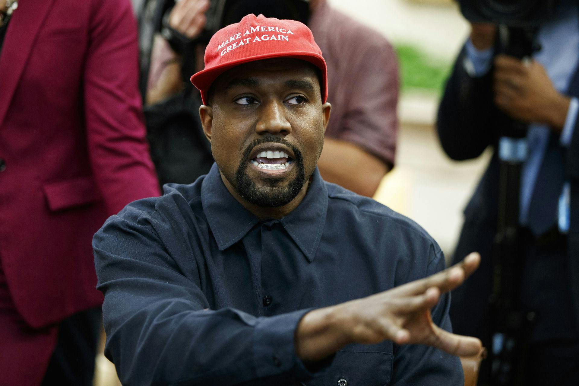 Kanye West har tidligere sagt nej, nej og atter nej til, at børnene skal være på sociale medier.