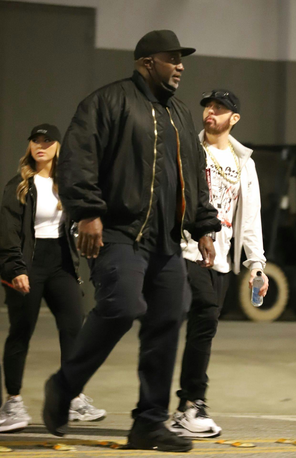 En heldig fotograf fik et sjældent glimt af Eminem og datteren Hailie Jade, da de forlod 37. udgave af Rock and Roll Hall of Fame-show i lørdags. 