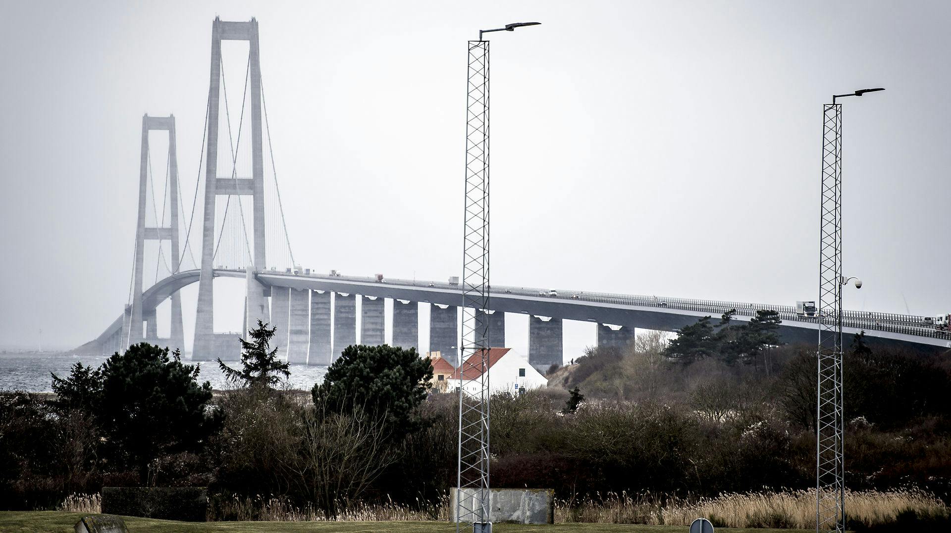 Lørdag var der massiv kø på Storebæltsbroen. (Arkivfoto)
