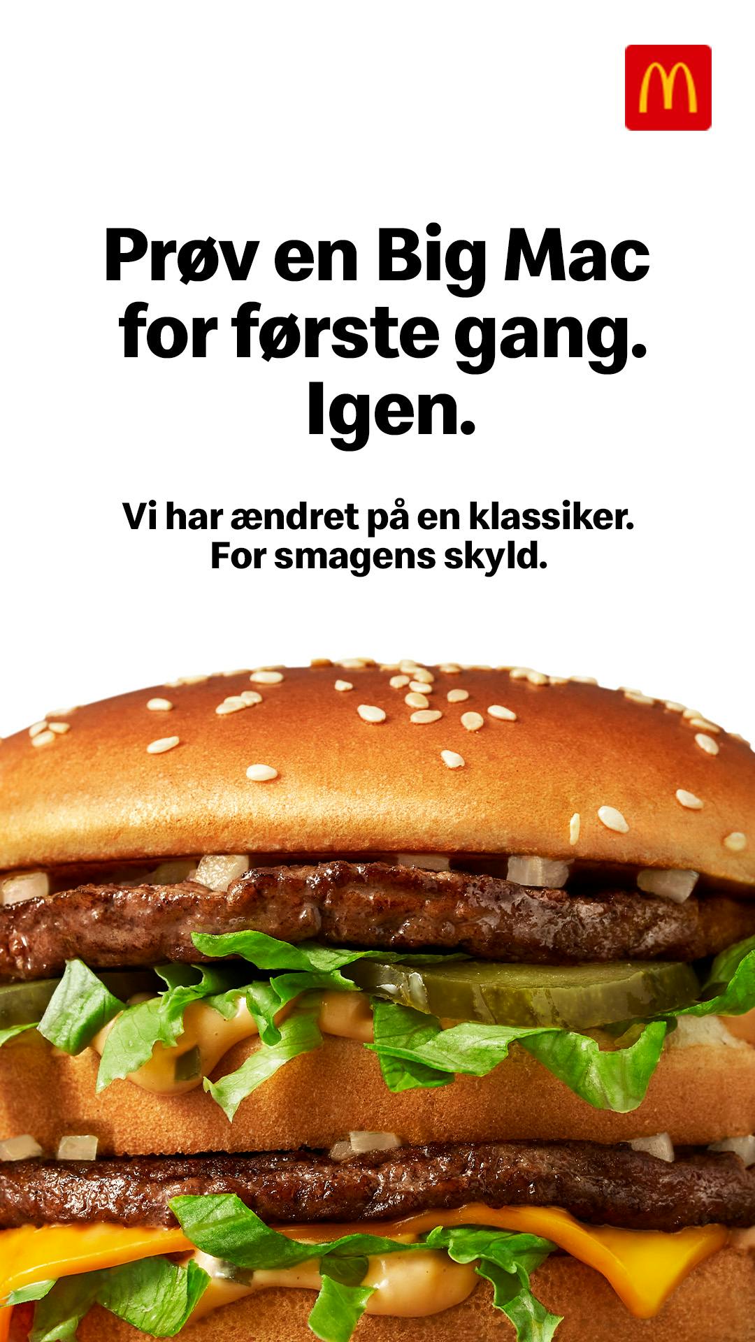 Big Mac og andre burgere med samme bolle får ny smag.