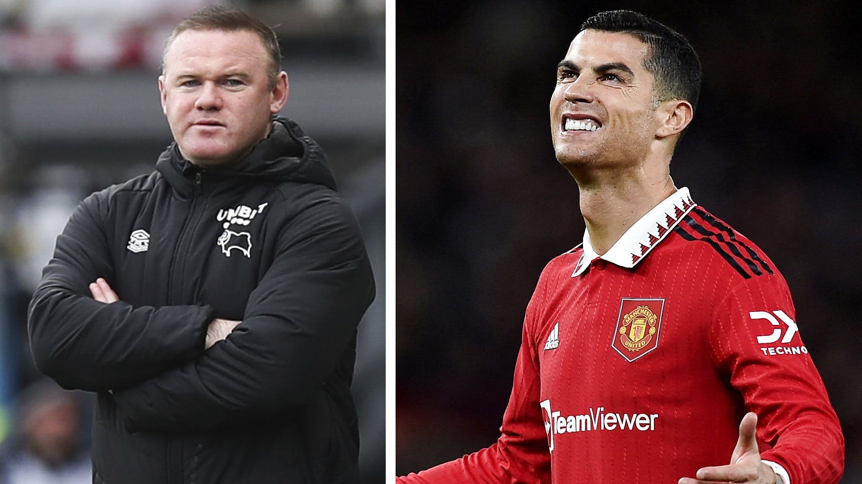 Wayne Rooney og Cristiano Ronaldo er vist ikke på julekort...