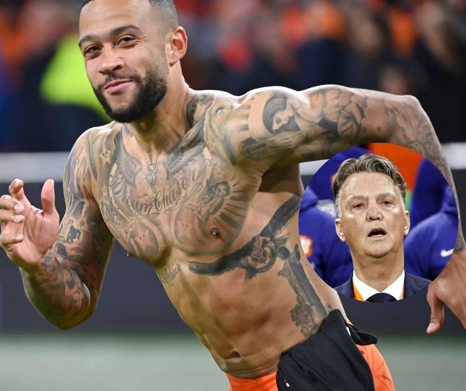 Selv om han ikke spiller i England, så kan det sagtens være, at det var Memphis Depay, som overraskede landstræneren. Han er ikke bleg for at vise overkroppen frem.