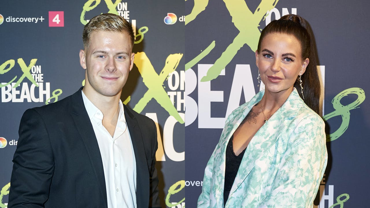 Julius Strøbæk og Trine Vandrup til premieren på "Ex on the beach" sæson 8.