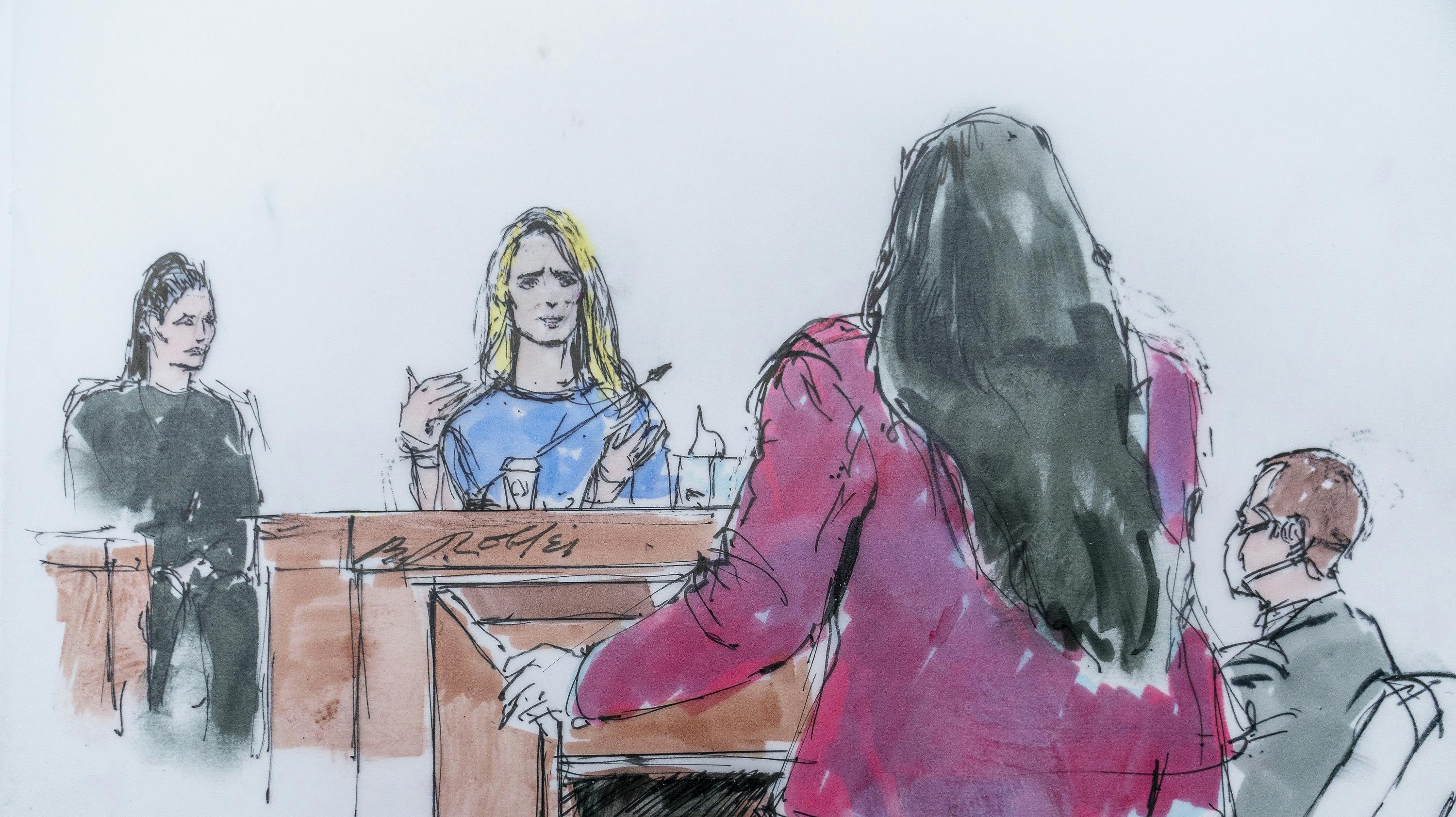 Her gengives Jennifer Siebel Newsom i retten i Los Angeles. nbsp;