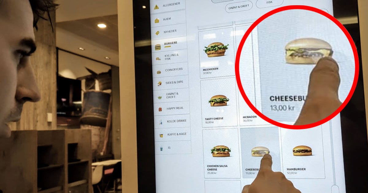 Sådan så det ud, da SE og HØR købte burgere på McDonald's på Fisketorvet.