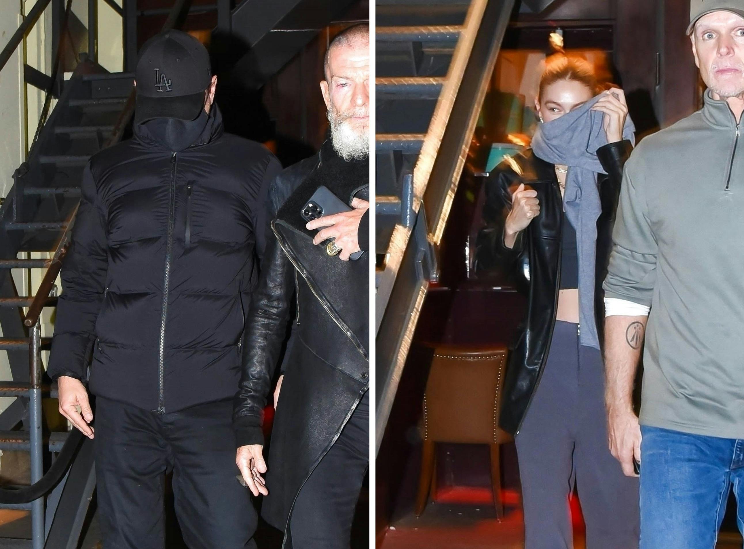 Her forlader Leonardo DiCaprio og Gigi Hadid restauranten i New York.