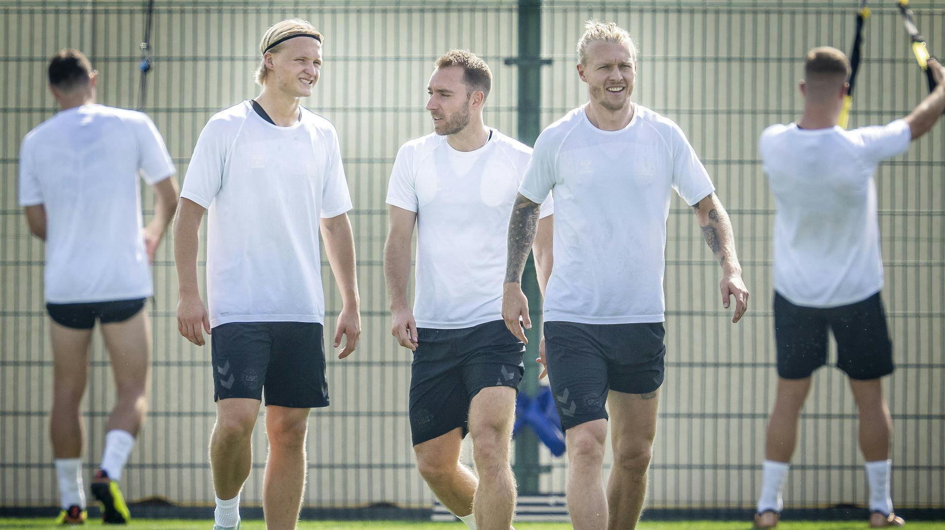 Det er med Kasper Dolberg fra start, når Danmark tager imod Tunesien i holdets første VM-kamp. 