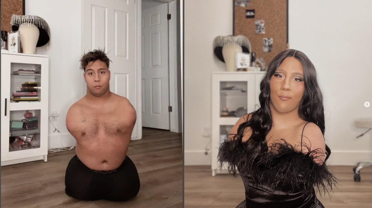 Gabe udfordrer normativ påklædning og tager også gerne makeup på, for at vise folk på TikTok, at man skal være, lige som man er. nbsp;