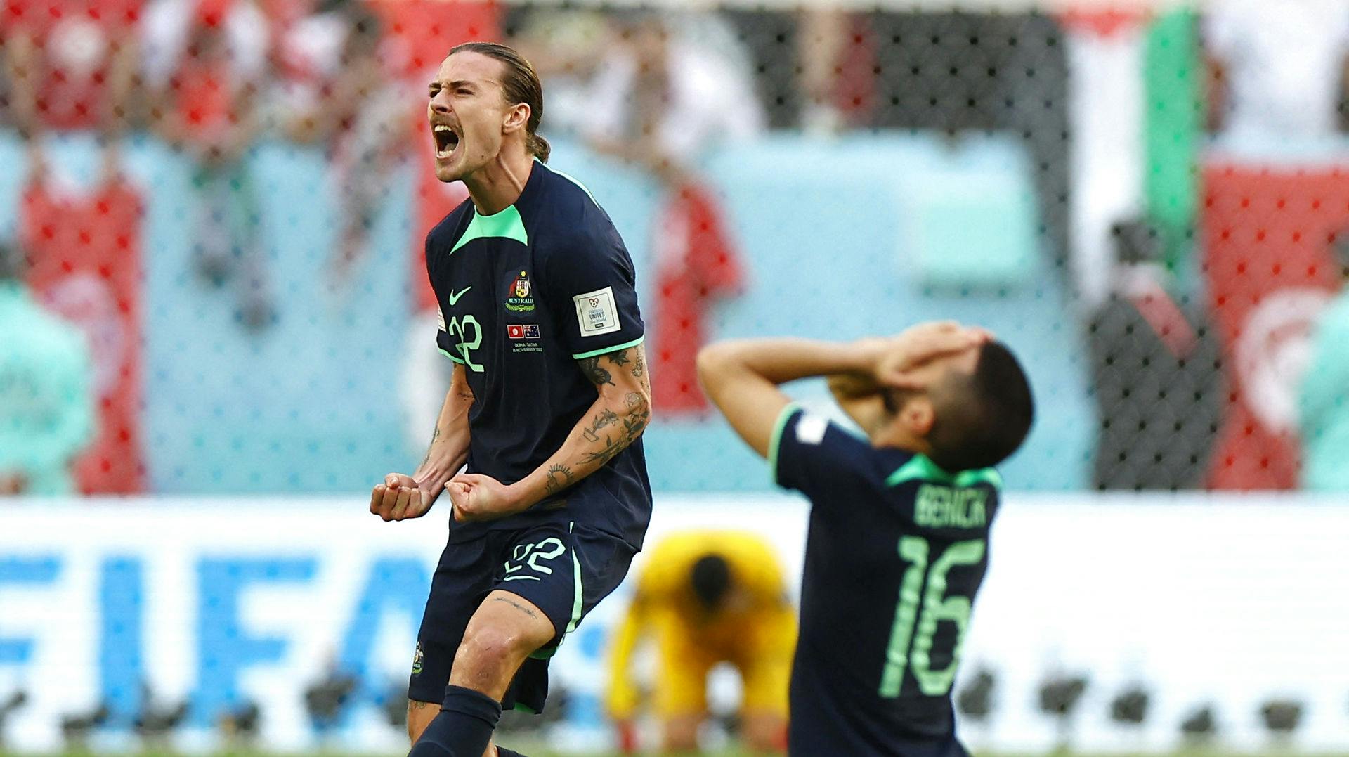 Australien vandt 1-0 og Tunesien, og det var et kærkomment resultat for de danske spillere. 