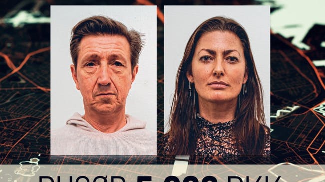 Nicolaj Kopernikus og Sara Maria Franch-Mærkedahl er efterlyst af Discovery+ Danmark.