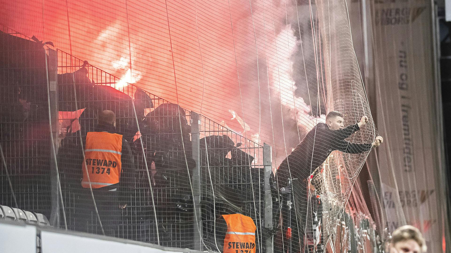 FC Midtjylland fans under Pokalkampen mellem Viborg FF og FC Midtjylland i Viborg torsdag den 10. november 2022