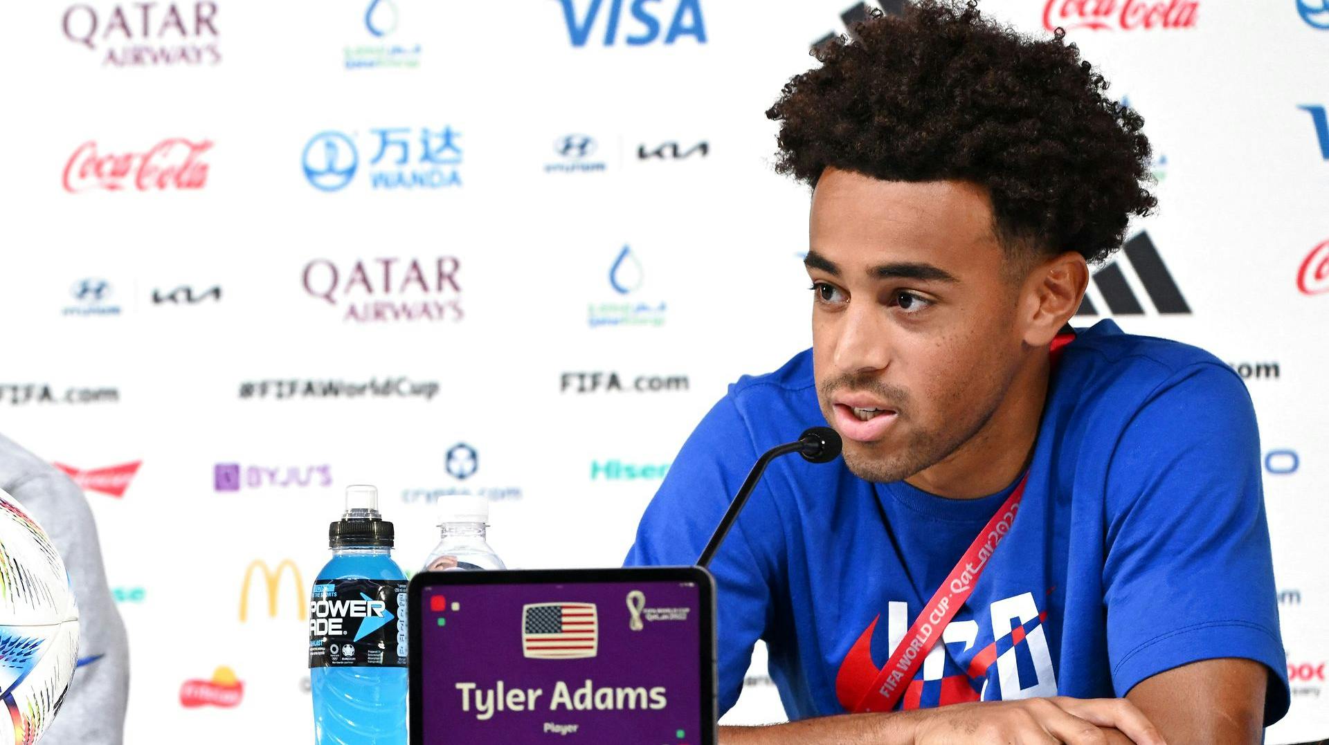 Tyler Adams havde et stærkt svar klar til den kritiske iranske journalist. 