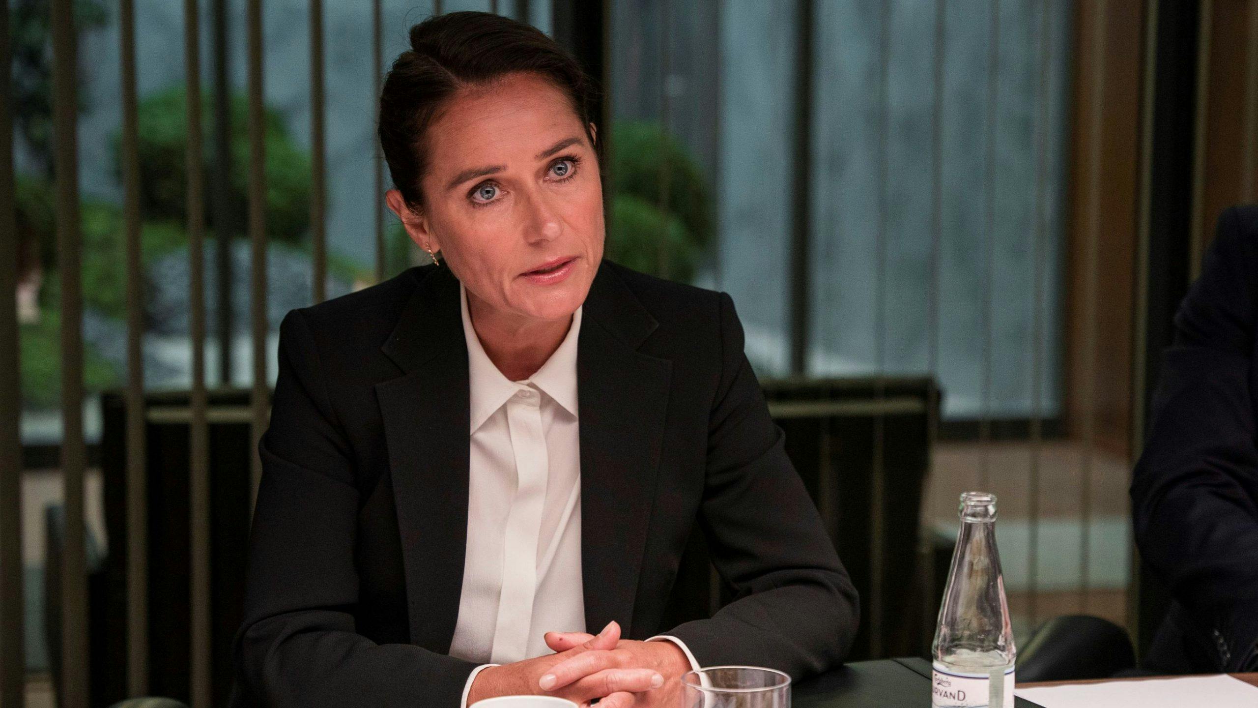 Sidse Babett Knudsen som Birgitte Nyborg i den seneste sæson af "Borgen - Rigen, Magten og Æren". 