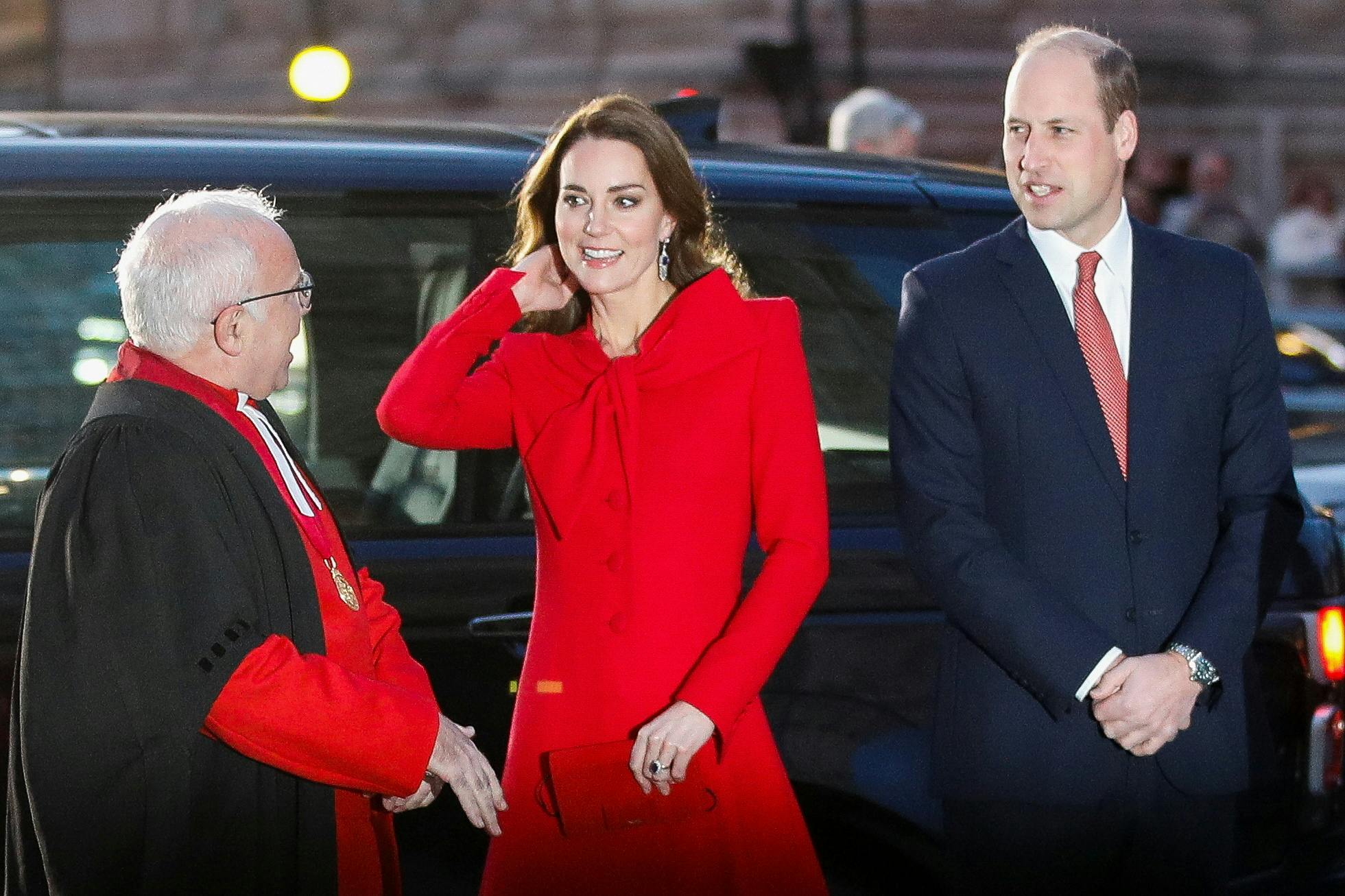 Her er prinsesse Kate og prins Charles til julegudstjeneste i Westminster Abbey tilbage i 2021.&nbsp;