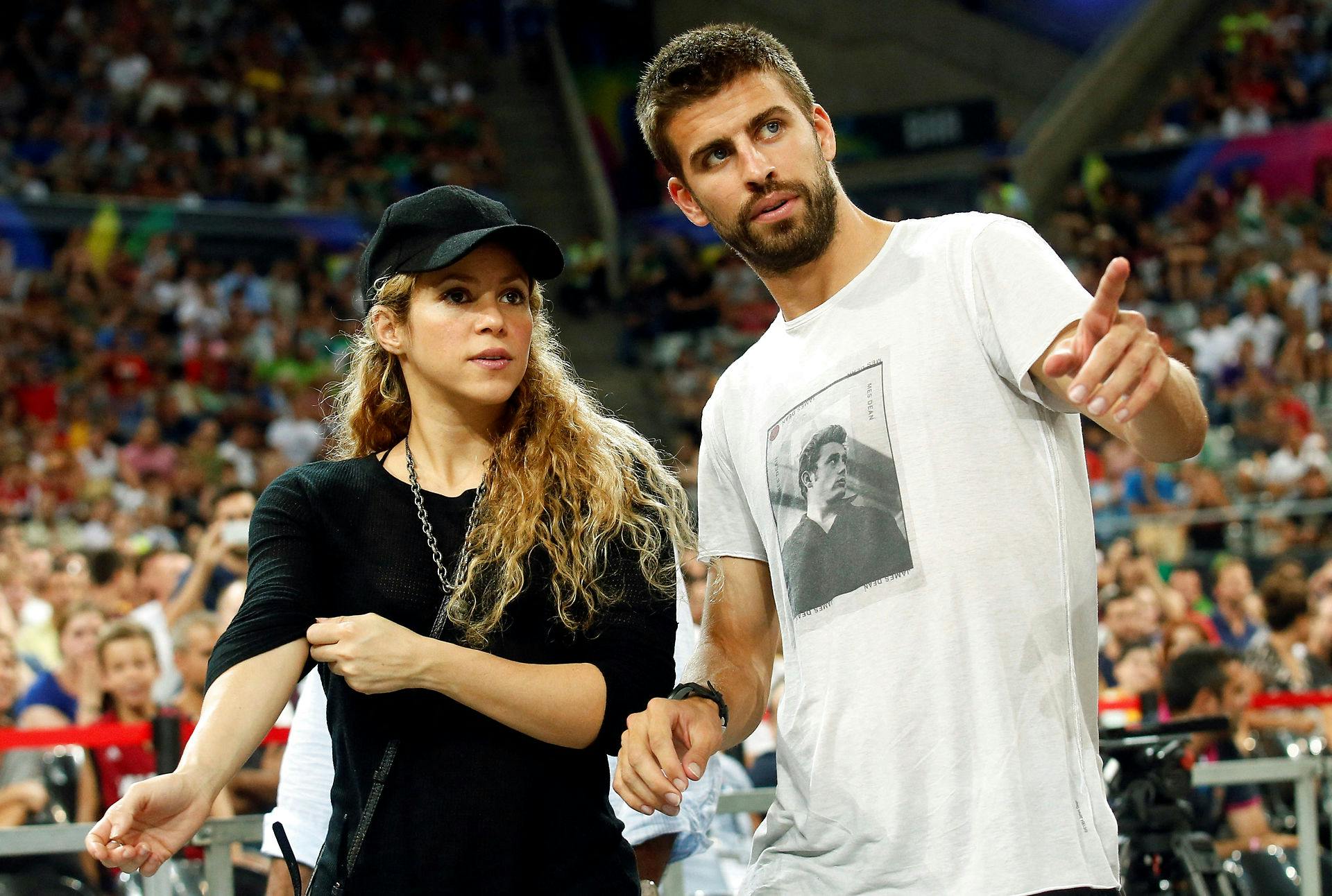Arkivfoto af Shakira og Gerard Pique, mens alt stadig var fryd og gammen.