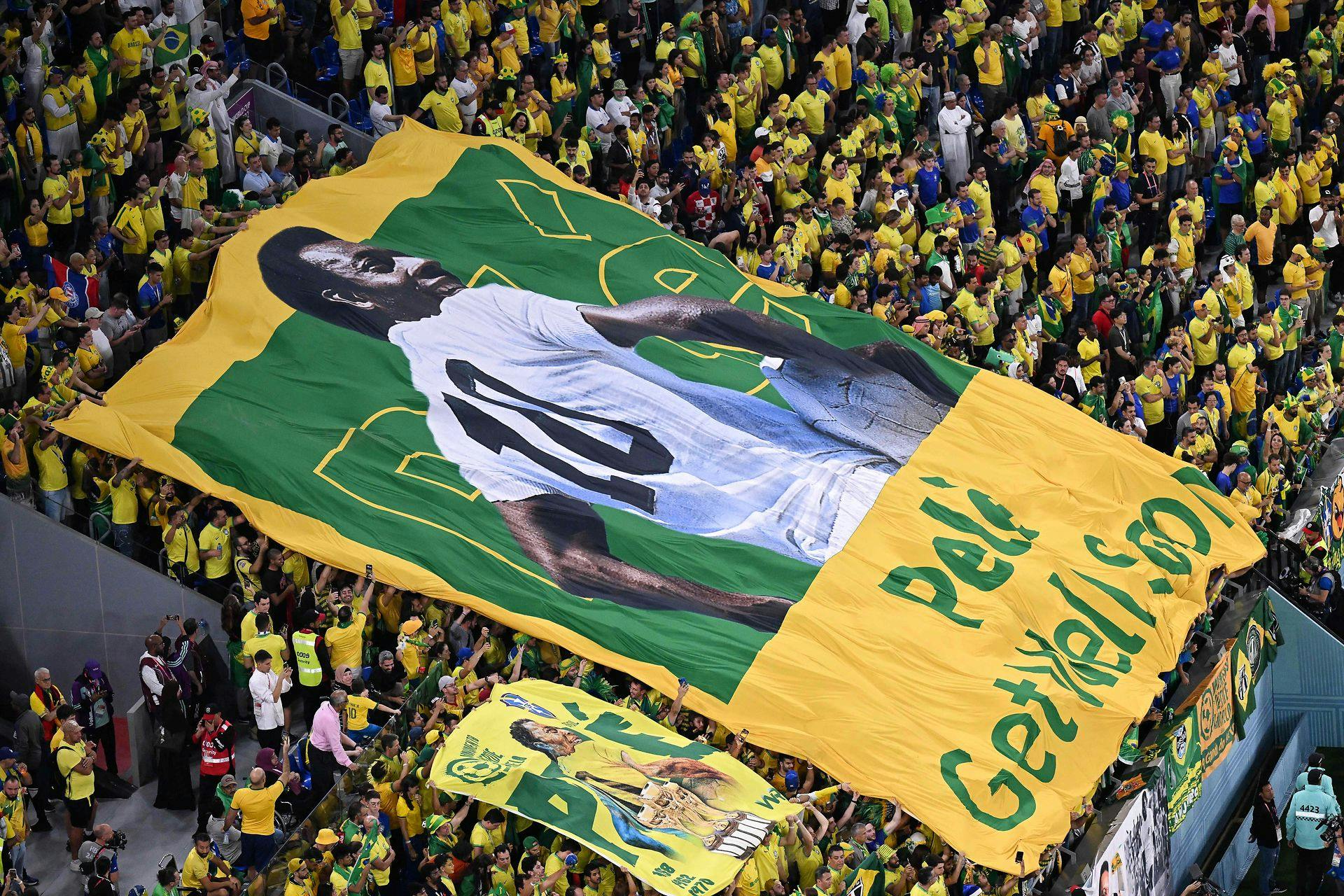 De brasilianske fans havde en besked med til den elskede legende.&nbsp;
