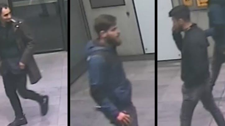 Politiet mistænker de tre fyre på billedet for at stå bag et voldsomt gaderøveri 9. oktober i København.