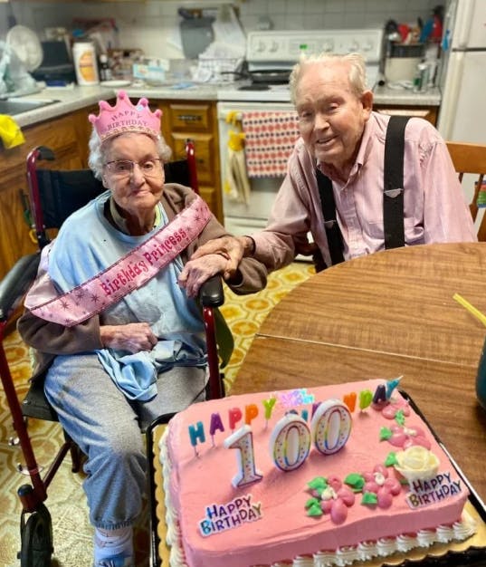 Malicotes-parret nåede i sommer at fejre hver deres 100-års fødselsdag, ligesom de i juni rundede deres 79-års bryllupsdag 