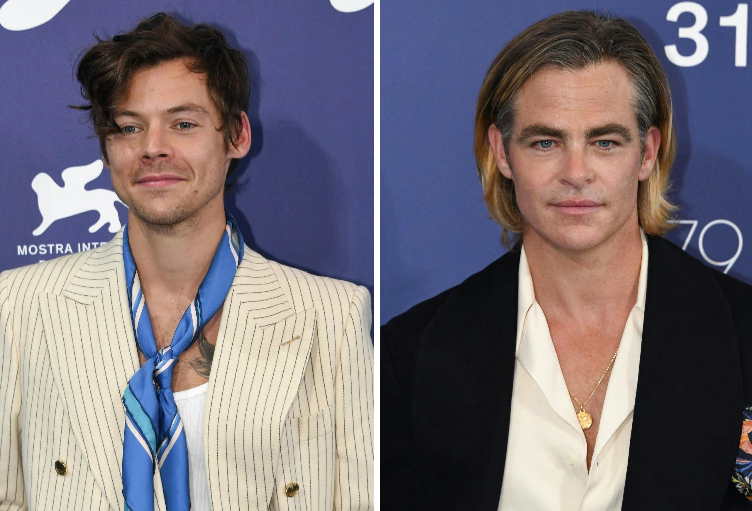 Harry Styles og Chris Pine til premieren på "Don't Worry Darling".