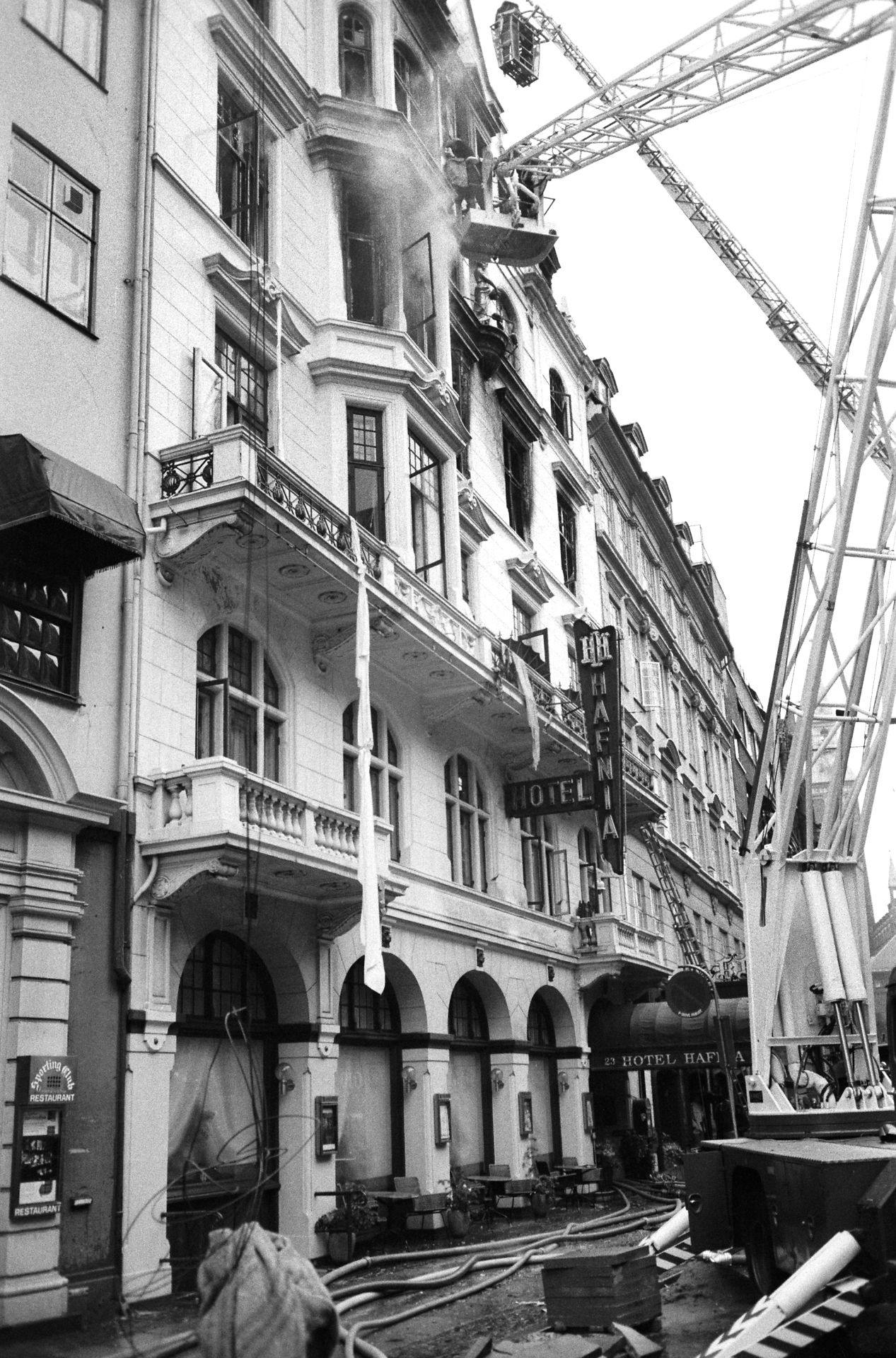 Hotel Hafnia udbrændte 1. september 1973.